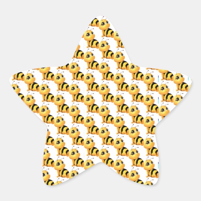 Smiling bee Baby shower Sticker (Front)