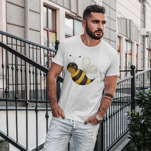 Smiling Bee Fun Bumblebee Character T-Shirt