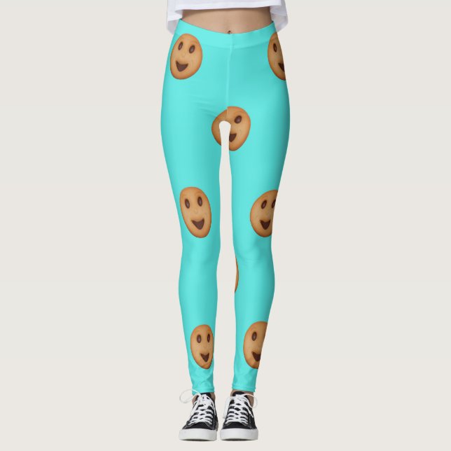 Smiling Biscuits Pattern Leggings (Front)