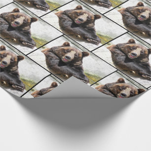 Smiling Black Bear  Wrapping Paper