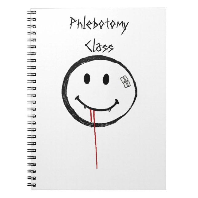 Smiling Bloody Vampire Notebook (Front)