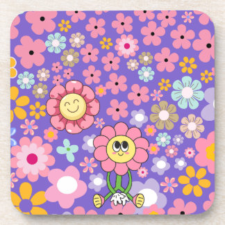 Smiling Blooms Decorative Coaster