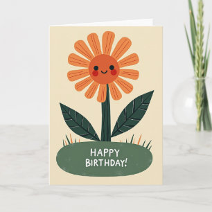 Smiling Blossom Birthday Card