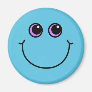 Smiling Blue Emoji Face Magnet