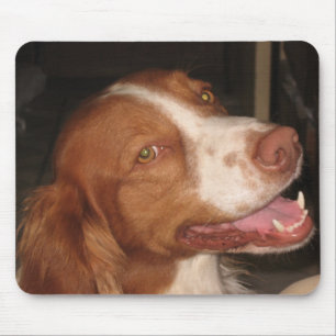 Smiling Brittany Spaniel Mouse Pad