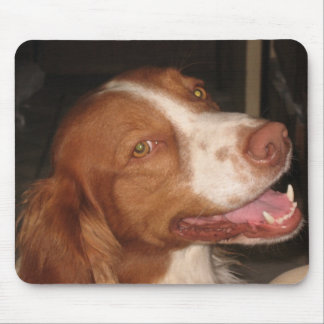 Smiling Brittany Spaniel Mouse Pad