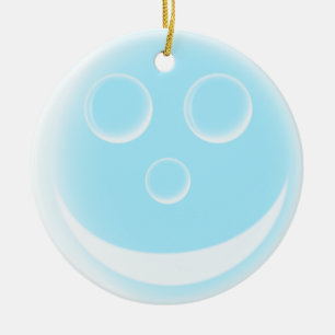 Smiling bubble ceramic ornament