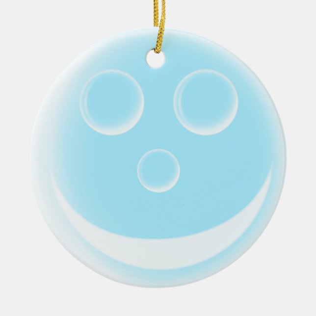 Smiling bubble ceramic ornament (Front)