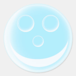 Smiling bubble classic round sticker