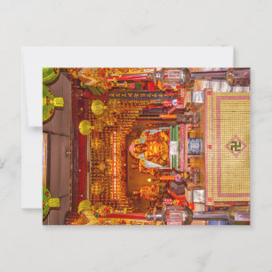 Smiling buddha in Chinese Temple, Bangkok Postcard