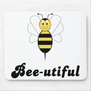 Smiling Bumble Bee Bee-utiful Mousepad