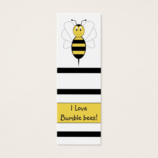 Smiling Bumble Bee Bookmark (Front)