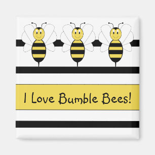 Smiling Bumble Bee Customisable Magnet
