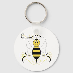 Smiling Bumble Bee Queen Bee Keychain