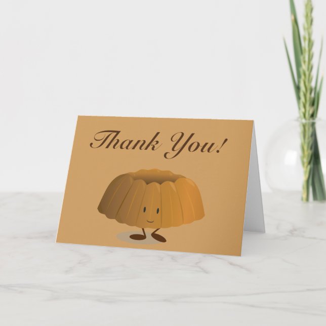 Smiling bundt cake thank you card (Front)