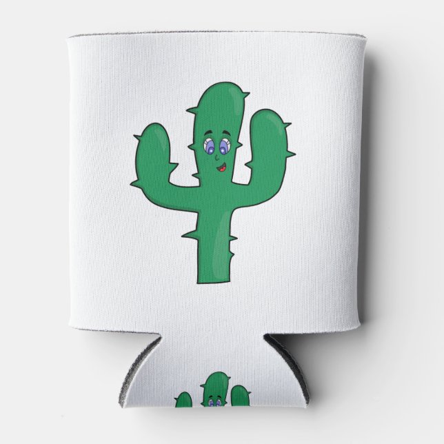 Smiling Cactus Can Cooler (Front)