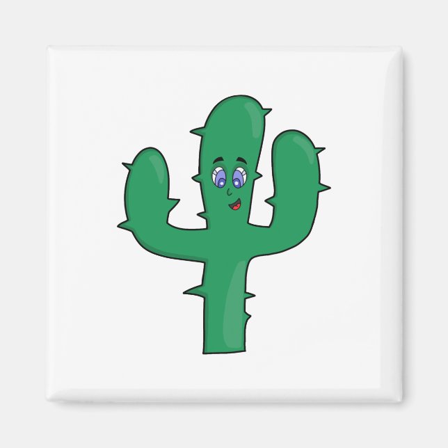 Smiling Cactus Magnet (Front)