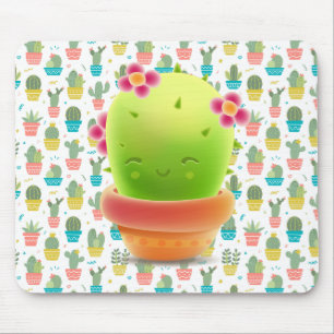 Smiling Cactus Mouse Pad
