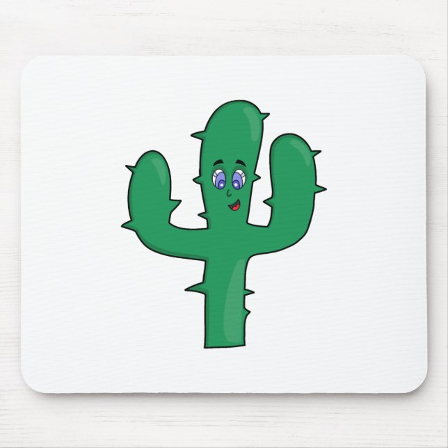 Smiling Cactus Mouse Pad (Front)
