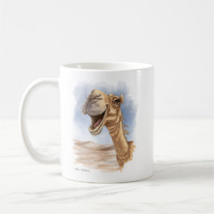 Smiling Camel Watercolor Cartoon Coffee Mug