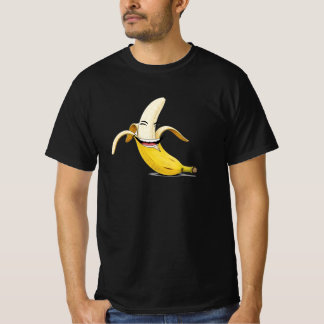 Smiling Cartoon Banana – Funny Fruit Face T-Shirt