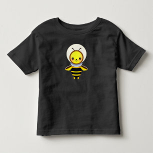Smiling Cartoon Bee Character Toddler T-Shirt