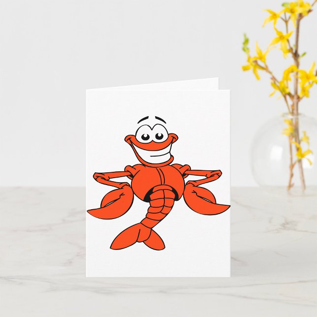 Smiling Cartoon Lobster Character Card (Creator Uploaded)