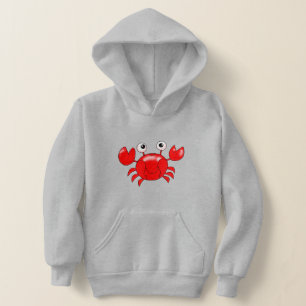 Smiling Cartoon Red Crab Illustration