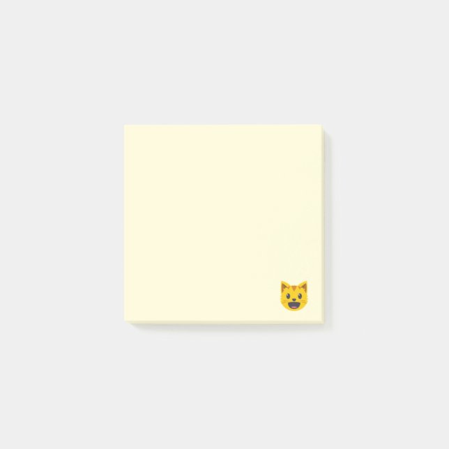 Smiling Cat Face Emoji Post-it Notes (Front)