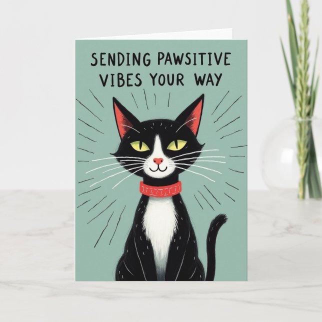 Smiling Cat Fathers Day Card (Front)
