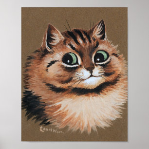 Smiling Cat, Louis Wain Poster