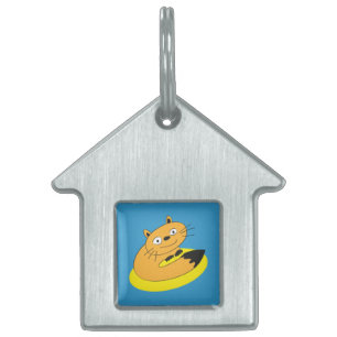 Smiling Cat Pet Tag