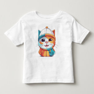 Smiling Cat Wearing Hat Clipart-78198 Toddler T-Shirt