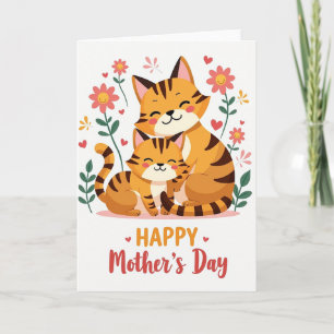 Smiling Cats Mothers Day Card