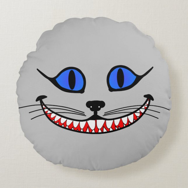 SMILING CHESHIRE CAT DOLL ROUND PILLOW (Front)