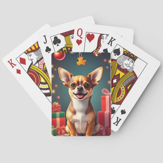 Smiling Chihuahua Dog Playing Cards (Back)