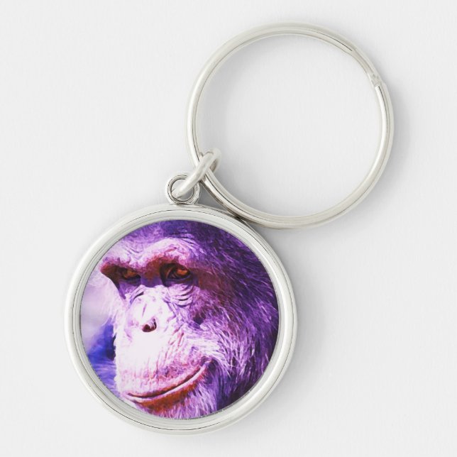 Smiling Chimpanzee Key Ring (Front)