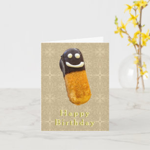 Smiling Chocolate Eclair Pastry Birthday Card