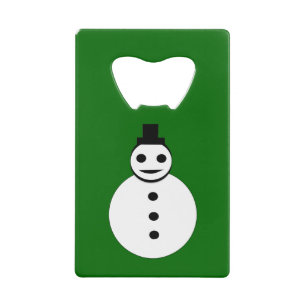 Smiling Christmas Snowman Bottle Opener