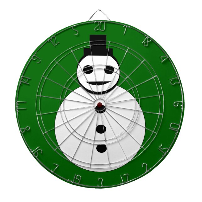 Smiling Christmas Snowman Dart Board (Front)