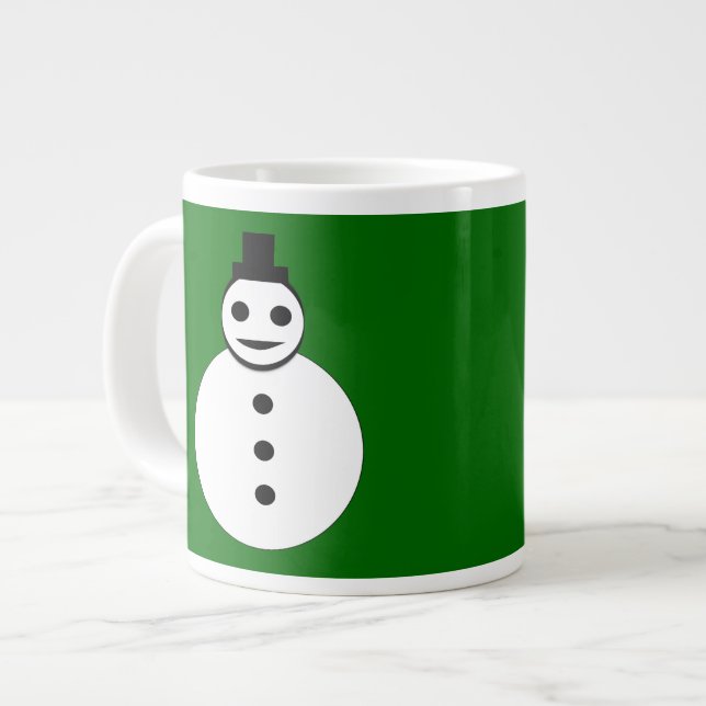 Smiling Christmas Snowman Mug (Front Left)