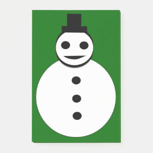 Smiling Christmas Snowman Post it notes Pad
