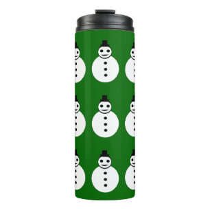 Smiling Christmas Snowman Thermal Tumbler