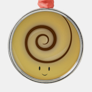 Smiling Cinnamon Roll Above   Ornament
