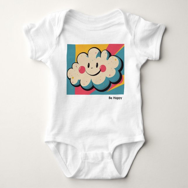 Smiling Cloud Baby Bodysuit (Front)