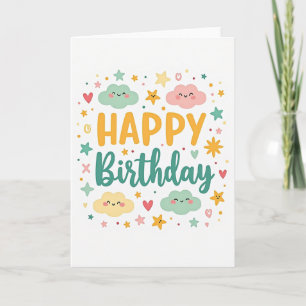 Smiling Clouds Birthday Card