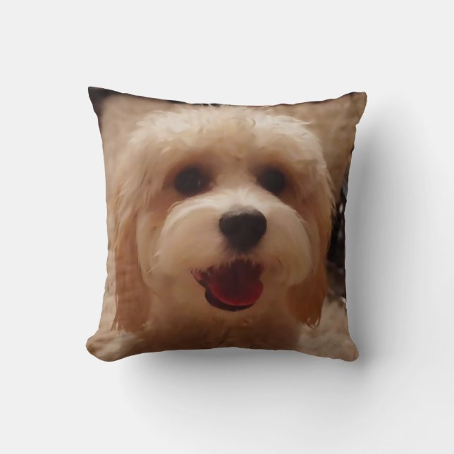 Smiling Cockapoo Cushion (Front)