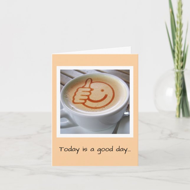 Smiling Coffee Birthday Card (Front)
