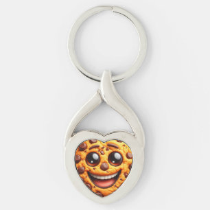 Smiling cookie. key ring
