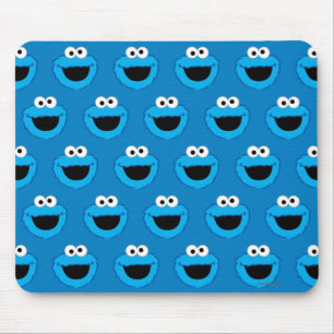 Smiling Cookie Monster Pattern Mouse Pad